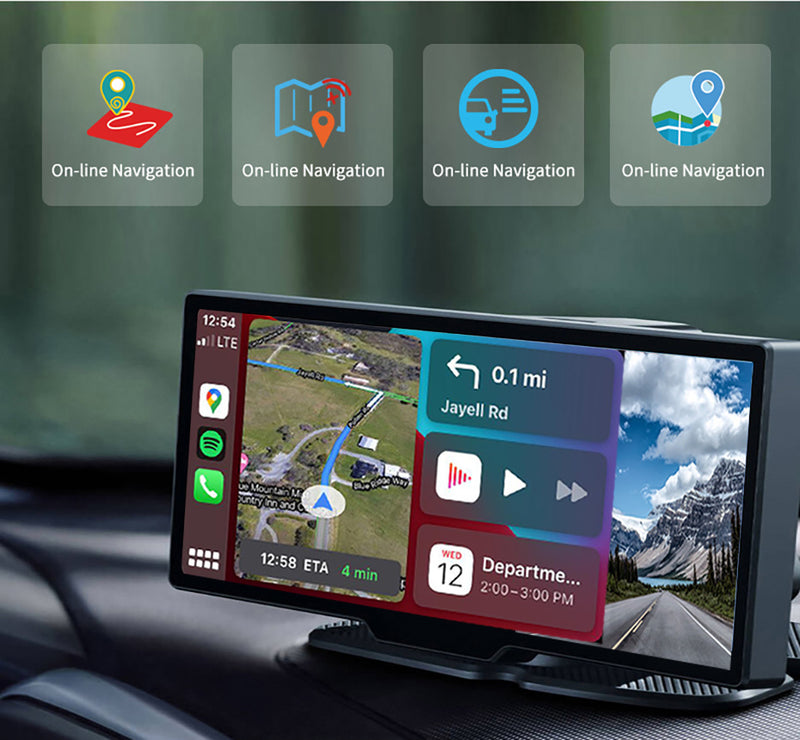 10.26 Smart screen CARPLAY navigation HICAR Bluetooth AndroidAuto4K center console driving recorder