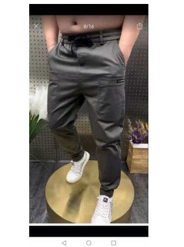 Dennis Trousers Company Early Autumn Six Pockets High Elastic Skinny Casual Pants All-match Casual Straight Pants Men