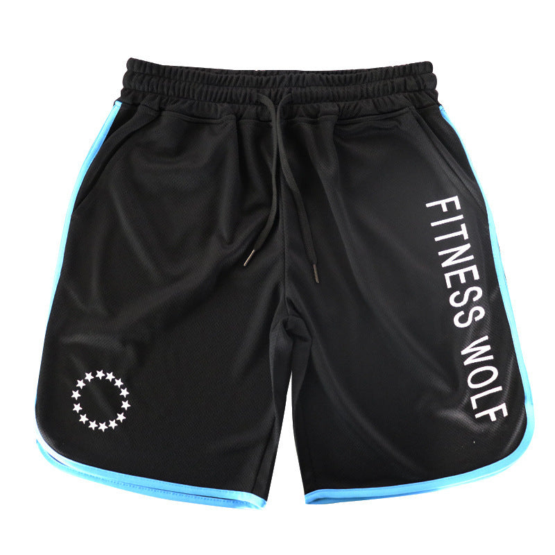 Summer men's shorts tide brand loose large size mesh straight five-point pants men's quick-drying breathable running sports pants