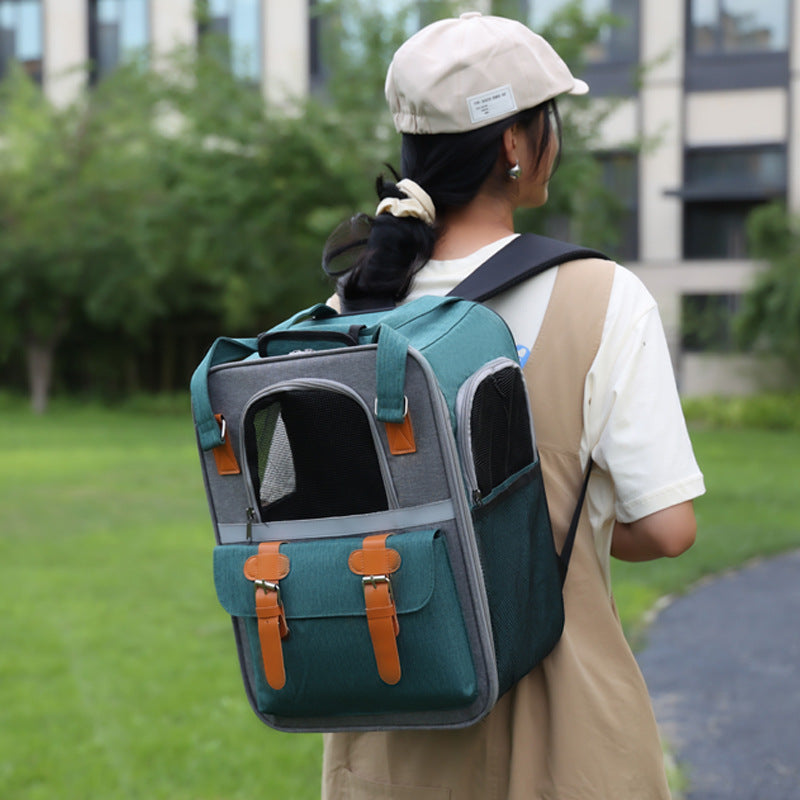 Cross-border hot-selling European and American pet bag wholesale out-shoulder cat backpack wear-resistant grab portable cat and dog bag