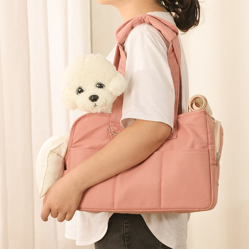 Fluffybaby Korean pet products cat cat dog travel out bag pure cotton large capacity pillow spot