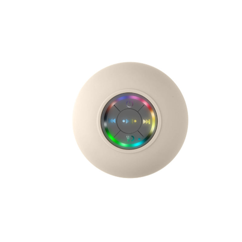 Big Suction Cup Waterproof Bluetooth Speaker LED Light Illuminating Waterproof Bathroom Bluetooth Speaker Portable Bluetooth Speaker