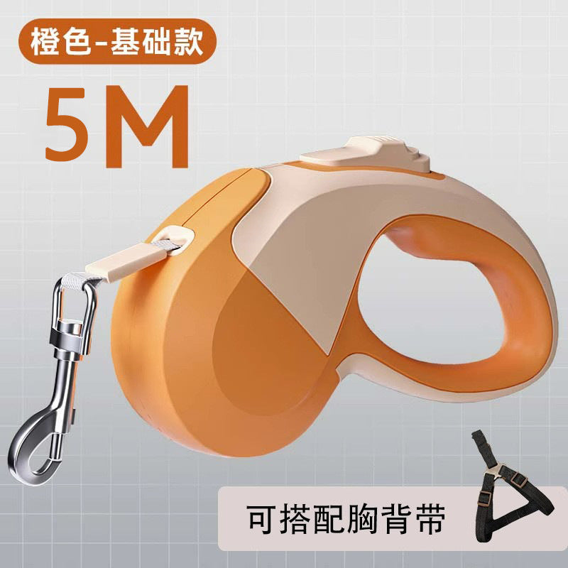 Dog retractable luminous automatic leash small and medium-sized dog walking rope dog chain Teddy outing pet supplies