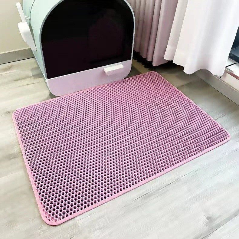 Cat litter mat eva double-layer pet floor mat removable and washable litter control mat cat supplies direct from the source manufacturer