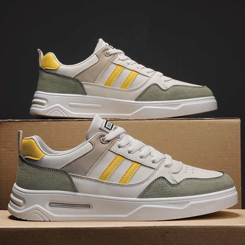 Summer new style college style low-top breathable men's sneakers casual sports shoes trendy white shoes all-match