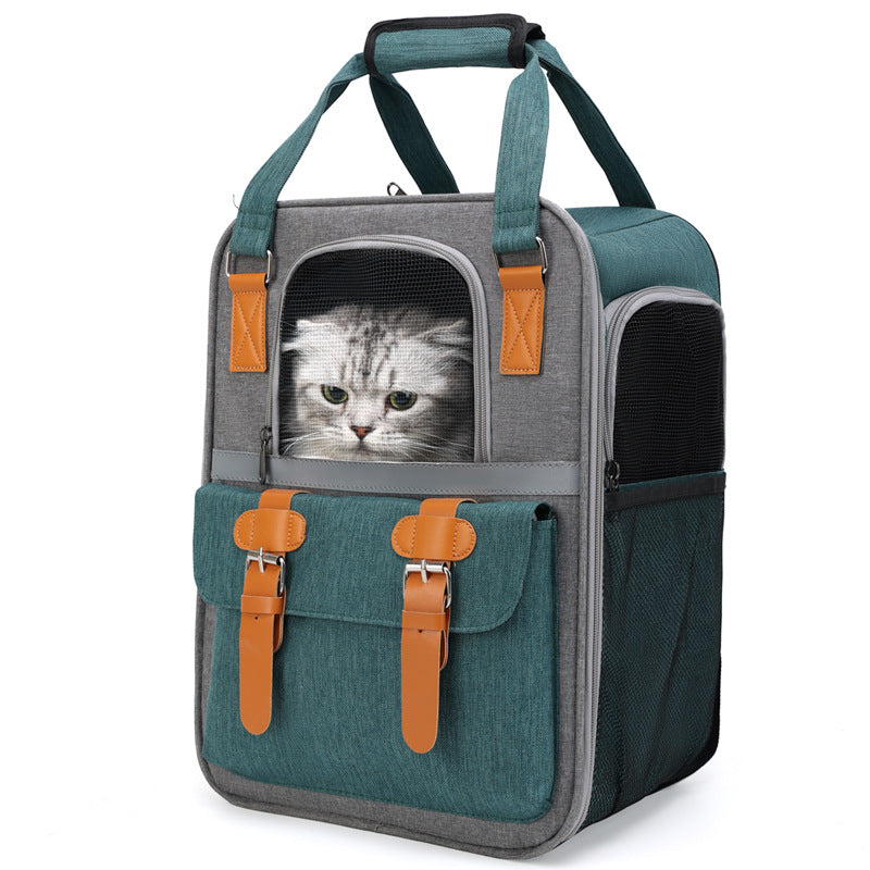 Cross-border hot-selling European and American pet bag wholesale out-shoulder cat backpack wear-resistant grab portable cat and dog bag