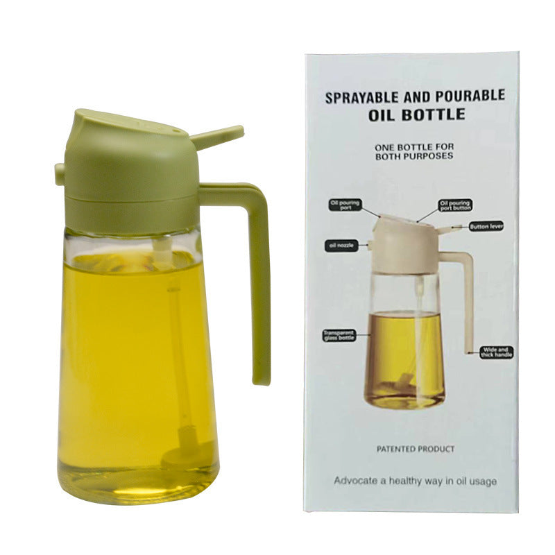 Multifunctional oil pot household kitchen supplies spray to two-in-one oil bottle large capacity press oil spray pot new wholesale