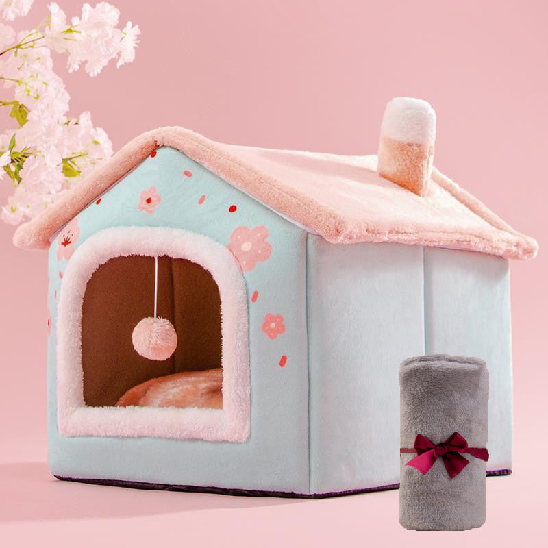 Double roof detachable and washable dog house four seasons universal cat bed autumn and winter tent dog bed pet bed cat house dog house dog house