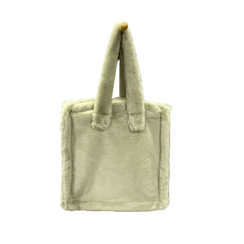 2021 winter bag new fashion hand-carrying plush bag casual one-shoulder hand-held oblique cross armpit hairy women's bag