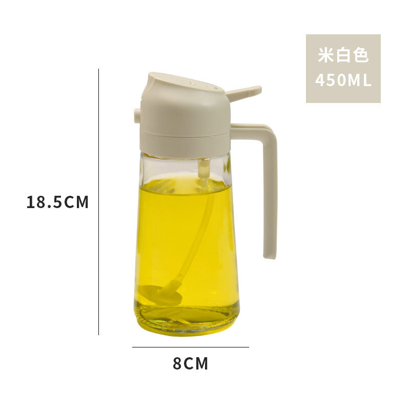 Multifunctional oil pot household kitchen supplies spray to two-in-one oil bottle large capacity press oil spray pot new wholesale