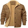 2023 cross-border autumn and winter new men's jackets lamb wool plus velvet cotton workwear casual jackets for men