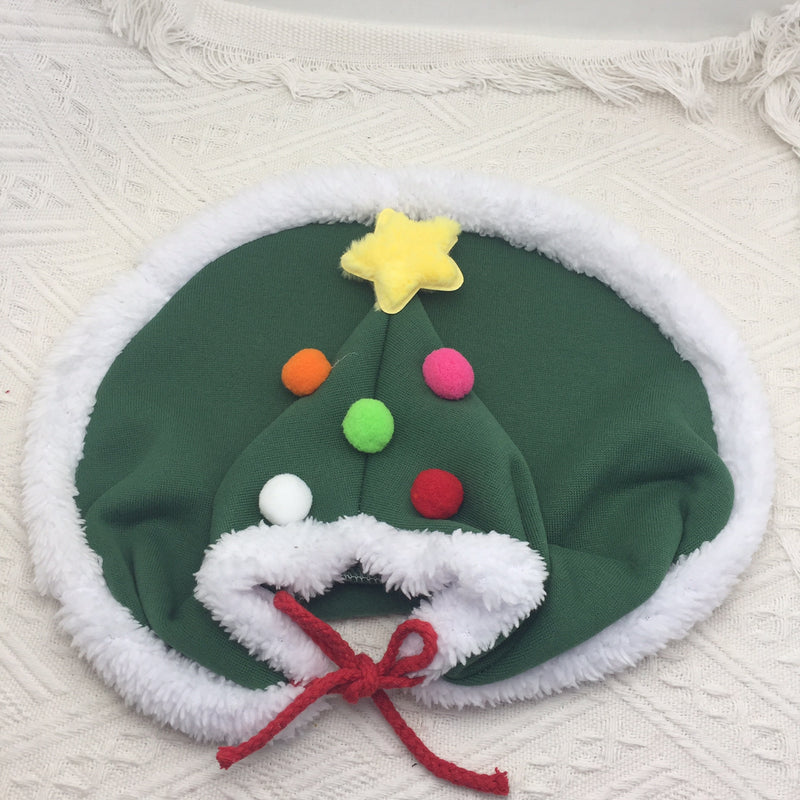 Cat New Year's Christmas clothes cloak cloak pet puppy hat Teddy bear elk Christmas tree autumn and winter