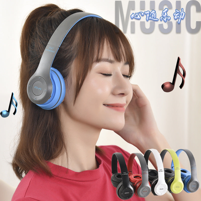Spot P47 wireless head-mounted P Bluetooth headset 5.0 foldable stereo Huaqiangbei cross-border wholesale
