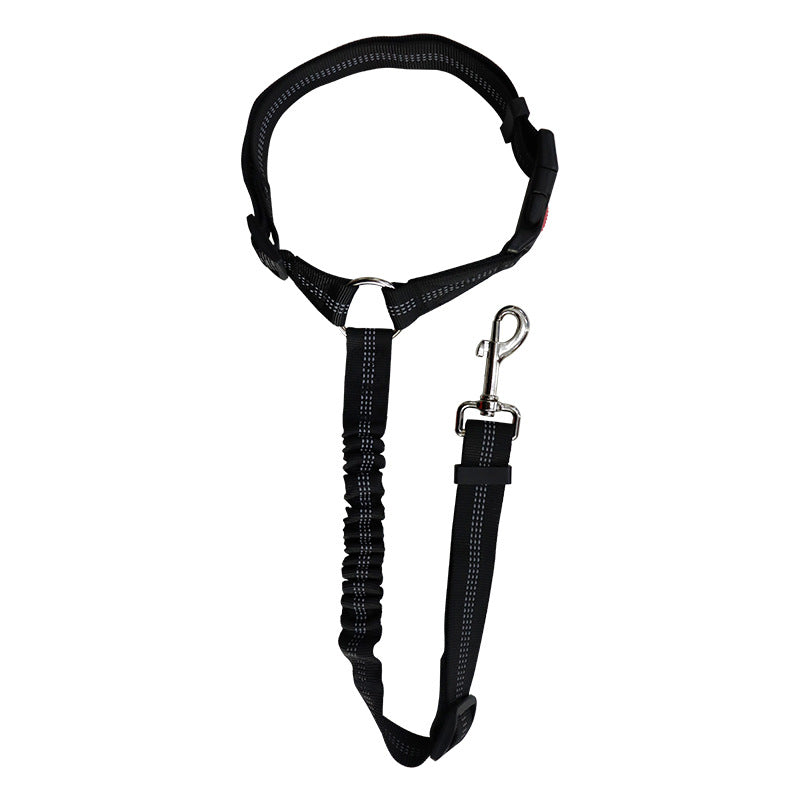 Pet car safety rope dog leash ring elastic retractable reflective strip dog leash wholesale