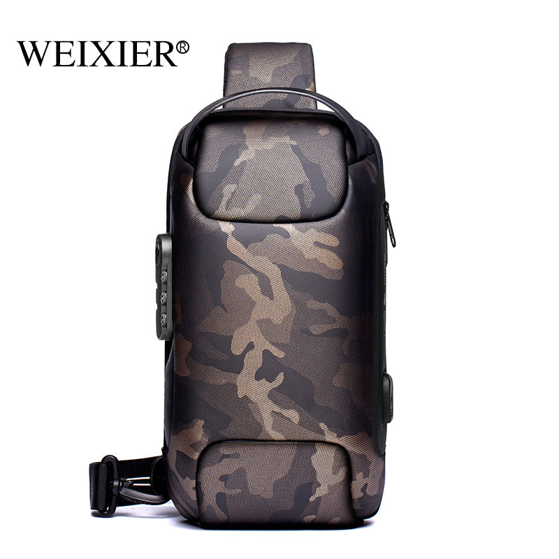 Chest bag shoulder bag men's anti-theft messenger bag men's bag Oxford cloth sports messenger bag single shoulder messenger men's chest bag