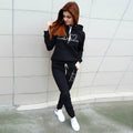 2021 autumn and winter new women's eBay AliExpress wish European and American fashion love printed fleece sports suit women