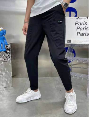 Dennis Trousers Company Early Autumn Six Pockets High Elastic Skinny Casual Pants All-match Casual Straight Pants Men