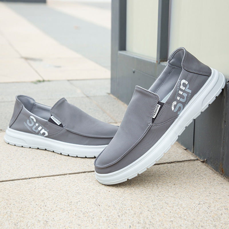 Men's Shoes Foreign Trade 48 Size Men's Slip-On Casual Canvas Shoes Lightweight Soft Sole Dad's Shoes Driving Shoes
