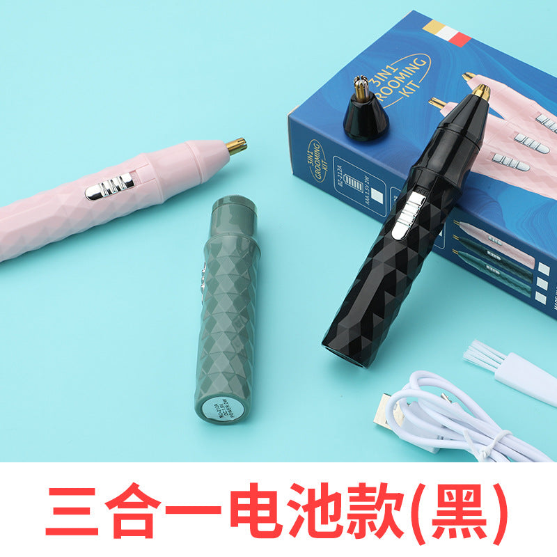 Wholesale Portable Nose Hair Trimmer USB Rechargeable Shaving Nose Hair Cleaner Electric Nose Hair Shaver