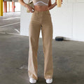 European and American style 2021 new solid color jeans women drape loose and thin high-waist straight-leg pants women casual trousers