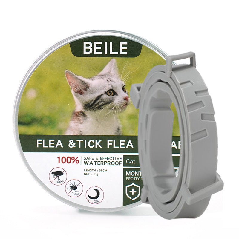 Cross-border pet cat and dog repellent collar flea repellent mosquito repellent dog collar flea repellent necklace waterproof strip factory direct sales