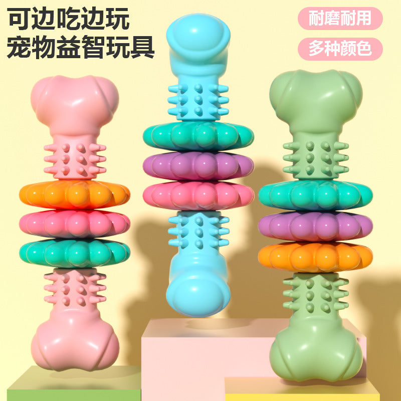 New Arrival Pet Toy Dog Toy TPR Bone Type Succulent Biting Bite Resistant Molar Toy Set