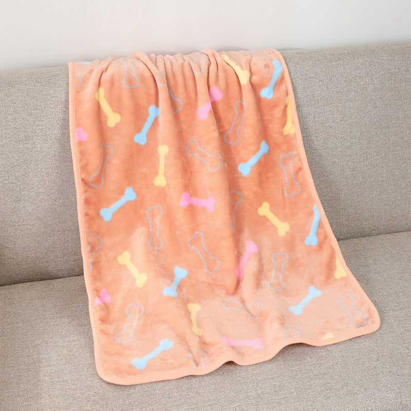 Wholesale pet blanket four seasons universal blanket warm flannel paw print blanket cat dog blanket dog seat cushion