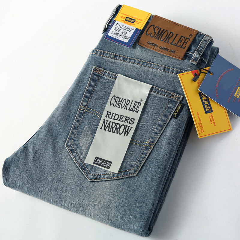 Export foreign trade cut label men's clothing genuine clearance light luxury cattle goods original tail goods jeans men's pants first line tail order