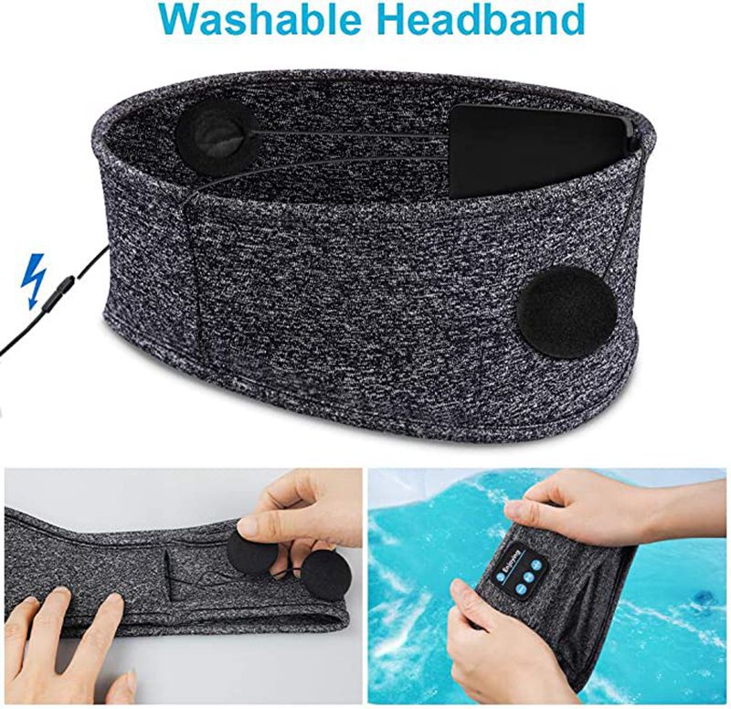 Hot Selling Bluetooth Music Sleeping Eye Mask Headband Bluetooth Sports Headscarf Call Headband Yoga Headwear
