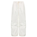 Amazon 2022 Spring/Summer Women's Clothing European and American Street Simple Solid Color Casual Low Waist Wide Leg Straight Woven Trousers Women