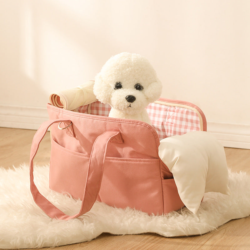 Fluffybaby Korean pet products cat cat dog travel out bag pure cotton large capacity pillow spot