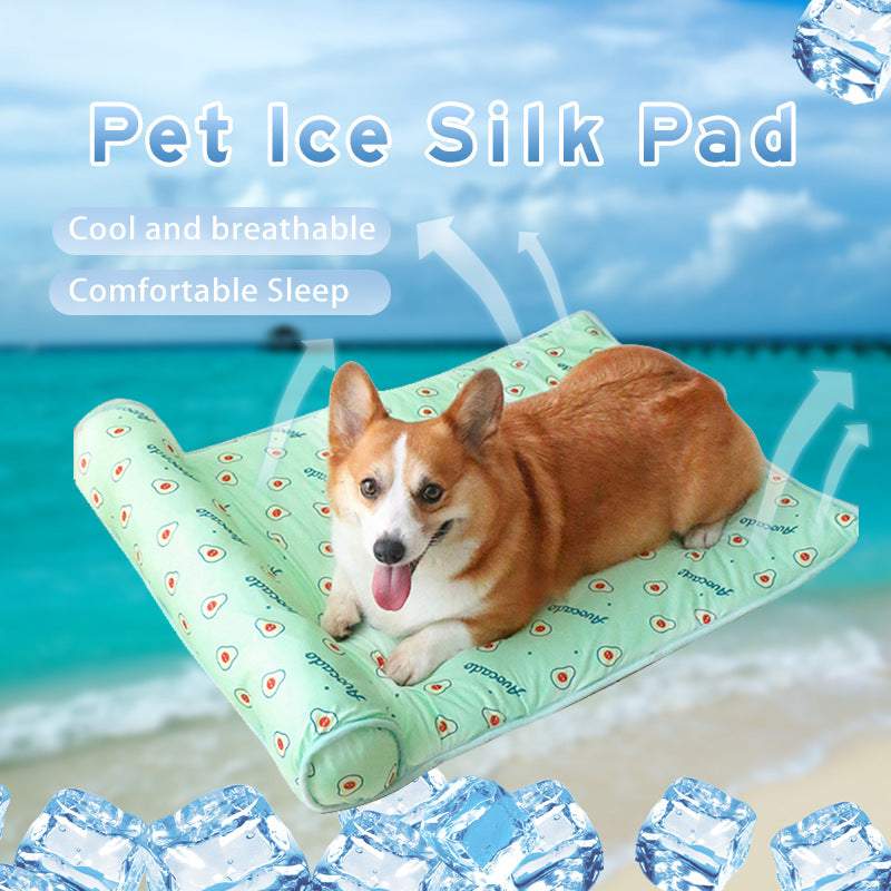 Pet supplies cat bed wholesale Amazon ice pad summer cooling heatstroke prevention cool mat ice silk mat dog bed cat bed
