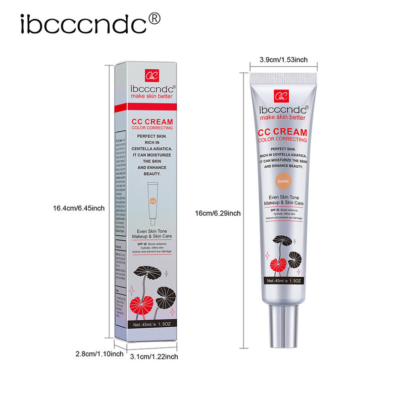 ibcccndc centella asiatica CC cream concealer chi long-lasting invisible pore bao wet brightening primer before makeup