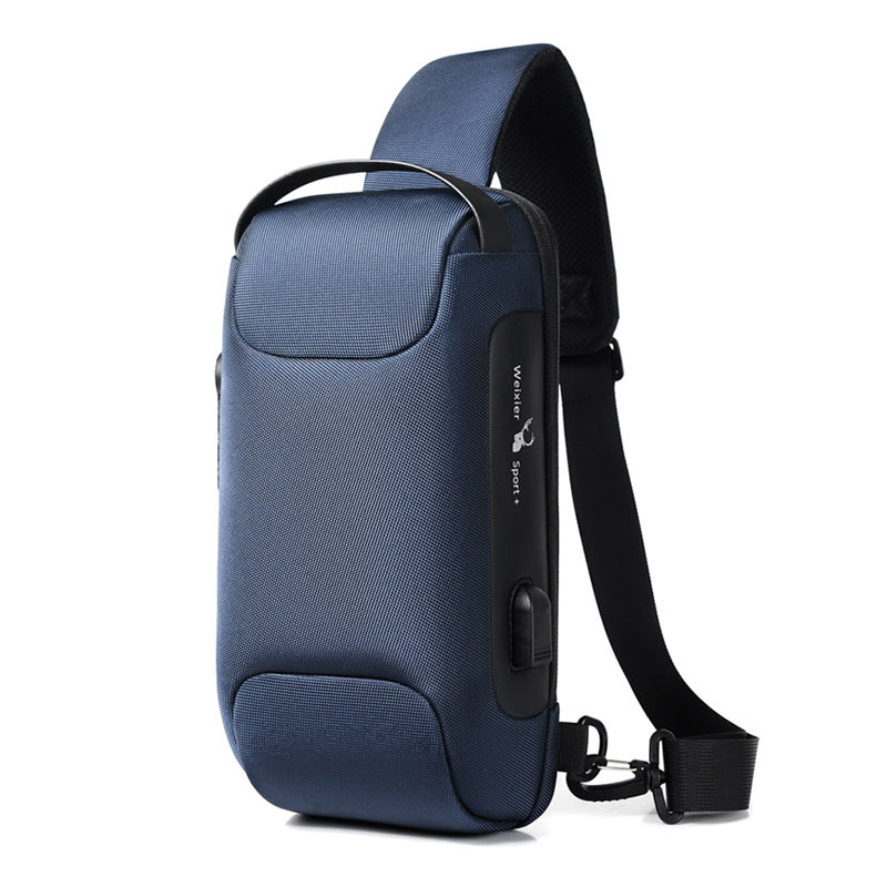 Chest bag shoulder bag men's anti-theft messenger bag men's bag Oxford cloth sports messenger bag single shoulder messenger men's chest bag