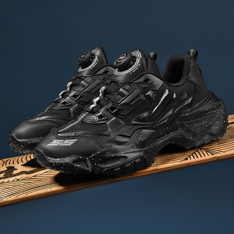 Sports shoes men's swivel buttons foreign trade large size daddy shoes couple running machine armor shoes men's shoes factory direct sales