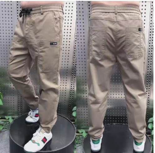 Dennis Trousers Company Early Autumn Six Pockets High Elastic Skinny Casual Pants All-match Casual Straight Pants Men