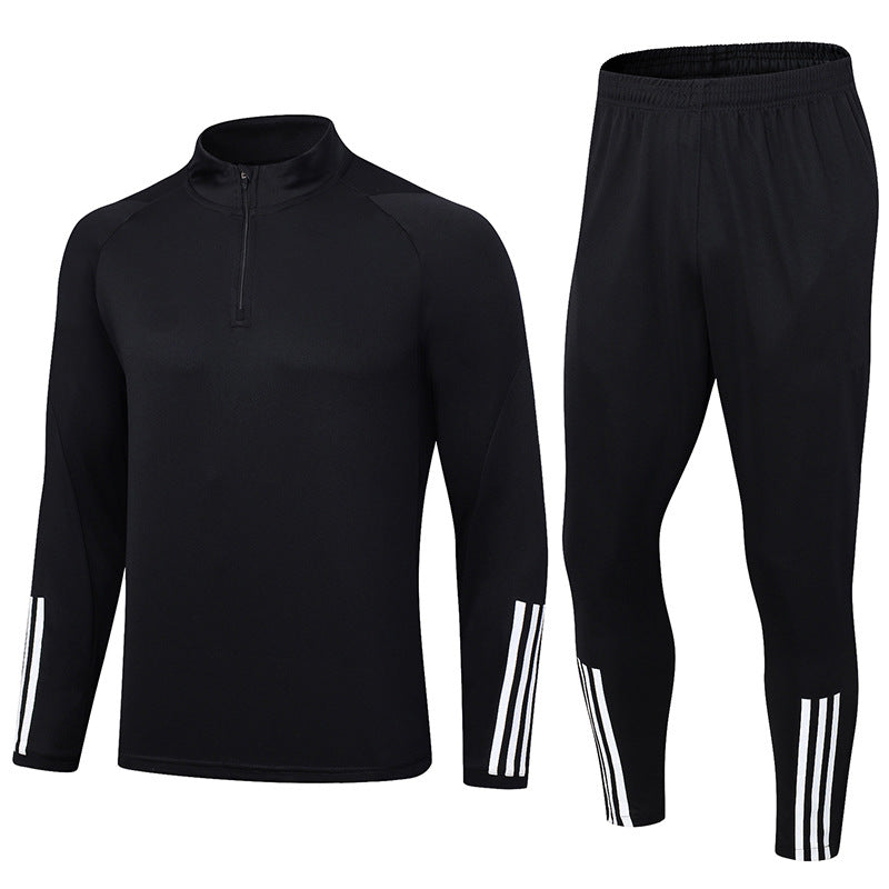 Half zipper long sleeve trousers suit training suit club basic football uniform jersey long zipper logo foreign trade