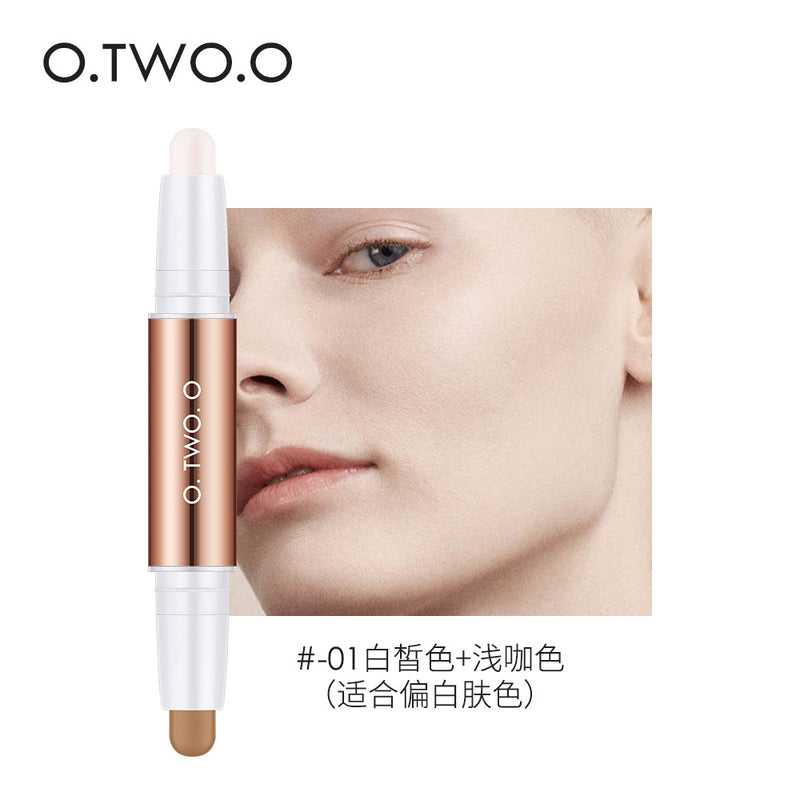 O.TWO.O Glow Shaping Light and Shadow Double-ended Contouring Stick Clavicle Shadow Pen Face Three-dimensional Highlight Concealer SC030