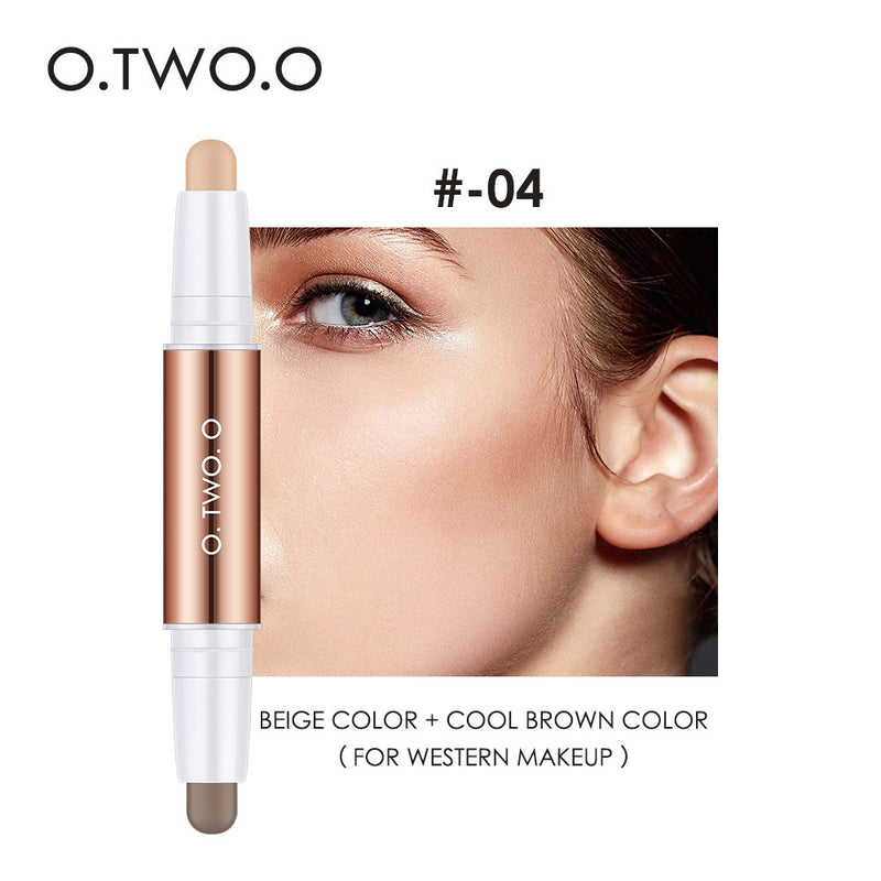 O.TWO.O Glow Shaping Light and Shadow Double-ended Contouring Stick Clavicle Shadow Pen Face Three-dimensional Highlight Concealer SC030