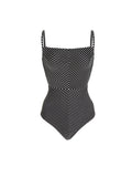 2023 European and American one-piece conservative belly-covering beach hot spring swimsuit two-piece striped retro one-piece bikini