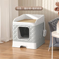 Pet cat litter box extra large fully enclosed foldable anti-splash cat toilet dog cleaning cat supplies wholesale