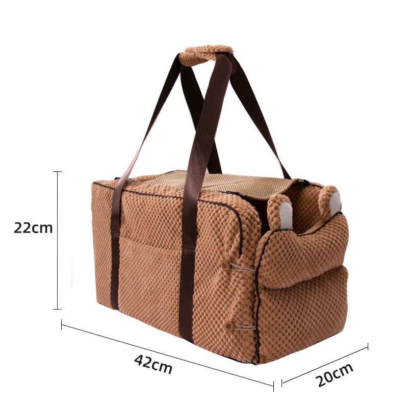 Cross-border popular car center control kennel dog kennel four seasons universal cat kennel supplies dog car mat pet car kennel manufacturer