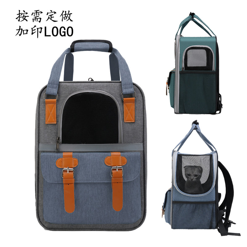 Cross-border hot-selling European and American pet bag wholesale out-shoulder cat backpack wear-resistant grab portable cat and dog bag