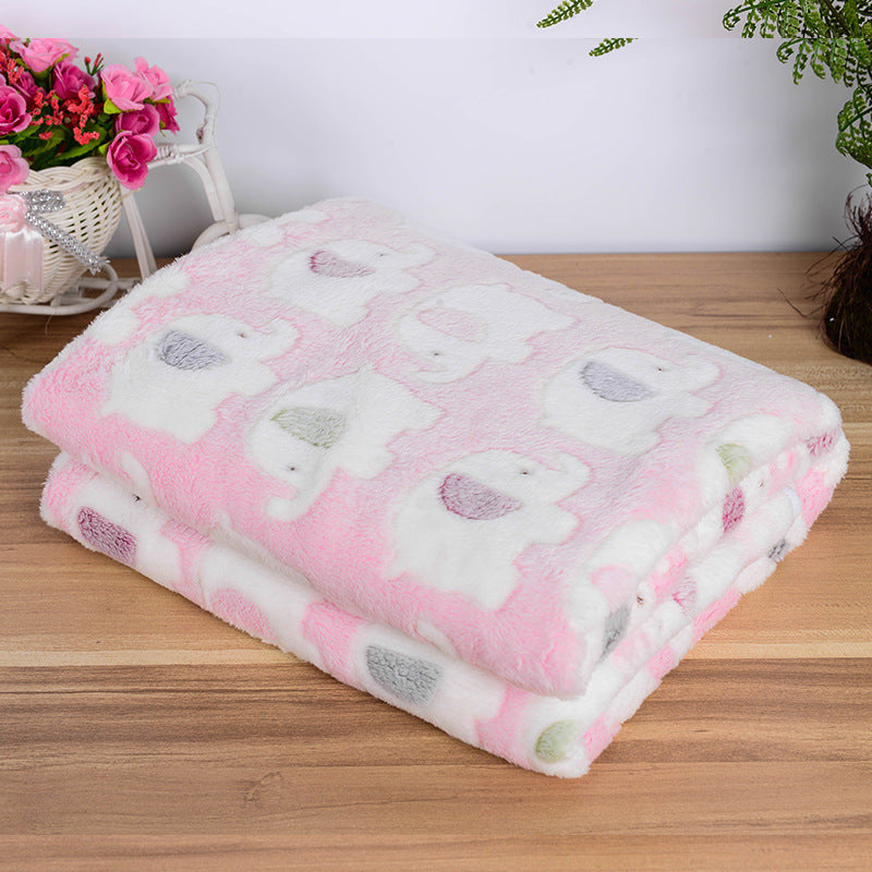 Wholesale pet blanket four seasons universal blanket warm flannel paw print blanket cat dog blanket dog seat cushion