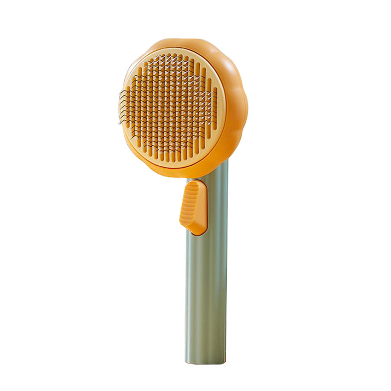 Strictly select new pet combs to remove floating hair comb one-key fading cat brush dog long and short hair self-cleaning comb open knot comb