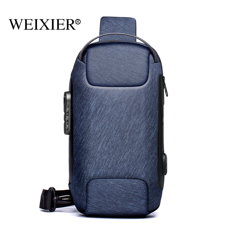 Chest bag shoulder bag men's anti-theft messenger bag men's bag Oxford cloth sports messenger bag single shoulder messenger men's chest bag