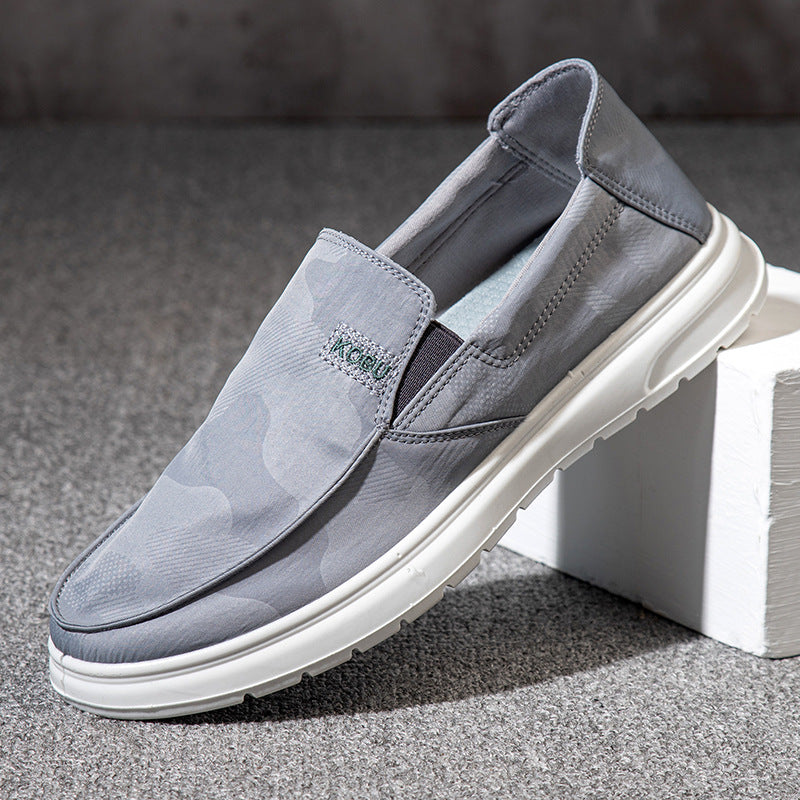 Men's Shoes Foreign Trade 48 Size Men's Slip-On Casual Canvas Shoes Lightweight Soft Sole Dad's Shoes Driving Shoes
