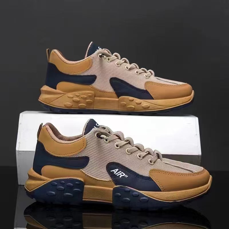 Cross-border wholesale sneakers 2023 new spring and autumn men's shoes casual breathable sports shoes men's thick-soled dad shoes