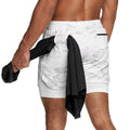 Cross-border summer sports shorts men's double-layer quick-drying breathable squat jogging exercise casual pants basketball five-point pants