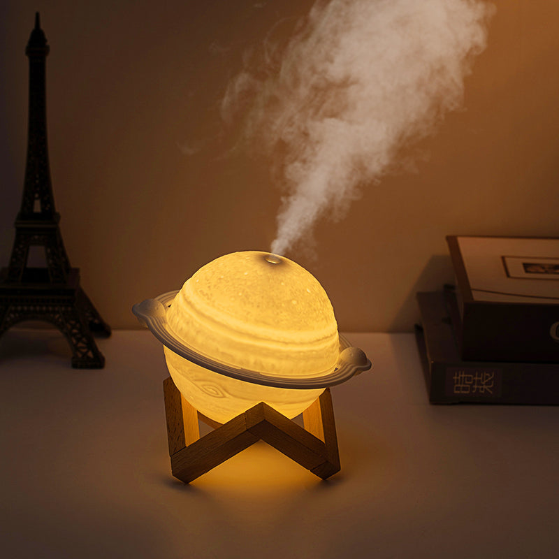 Cross-border creative planet lamp humidifier moon LED night light two-in-one USB atmosphere lamp moon lamp humidifier